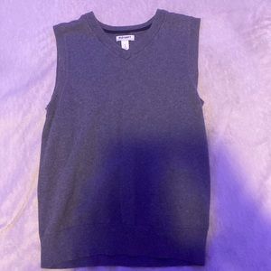 Old Navy grey black Youth large sweater vest formal
